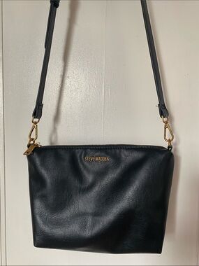 Steve Madden Black Leather Crossbody Bag